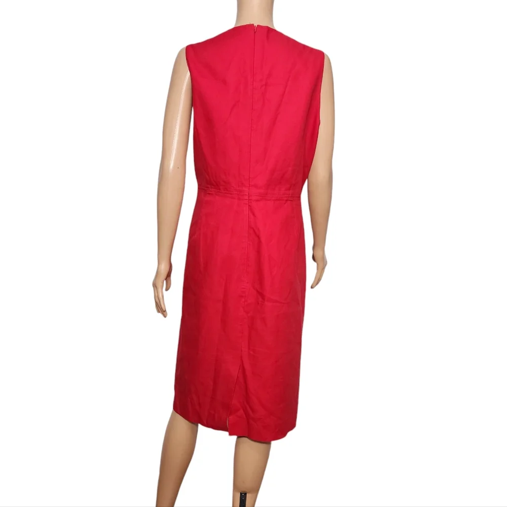 J.CREW  Red V Neck Sleeveless Sheath Dress Plus Size‎ 20